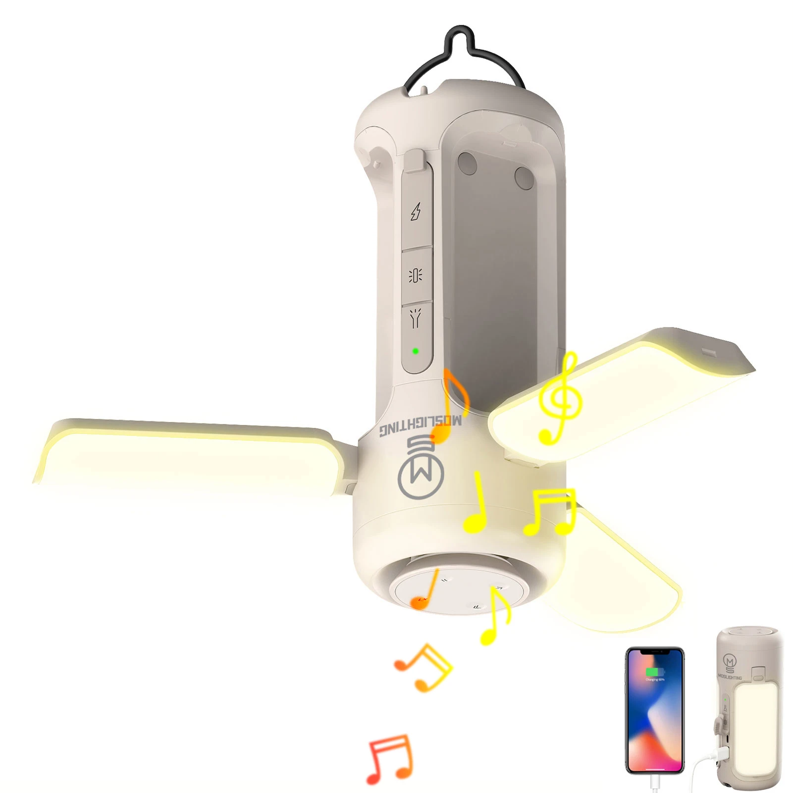 Zd Outdoor Camping - MOSLIGHTING Foldable Camping Lantern with Bluetooth