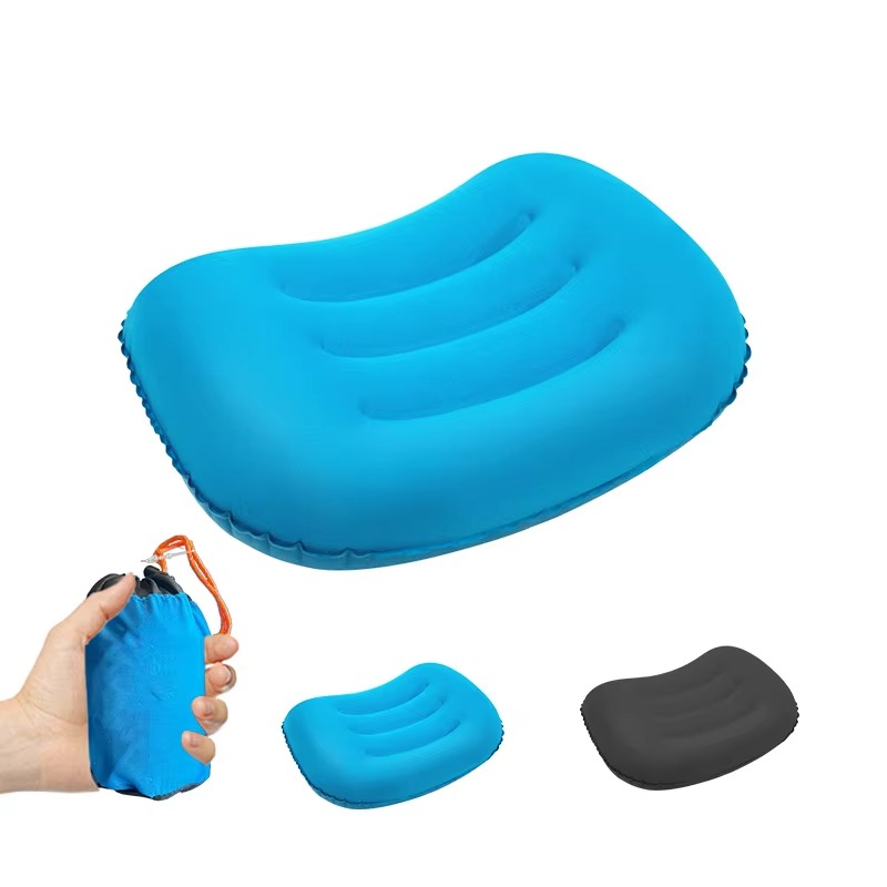 Camp Pillow Compressible - Ergonomic Inflatable TPU Compressible Camping Pillow