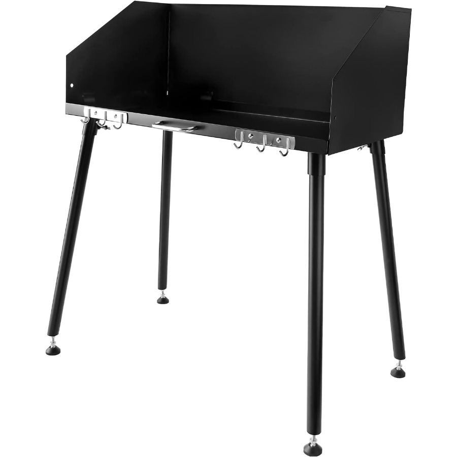Outdoor Camping Cooking Table - 30 x 16 Inch Carbon Steel
