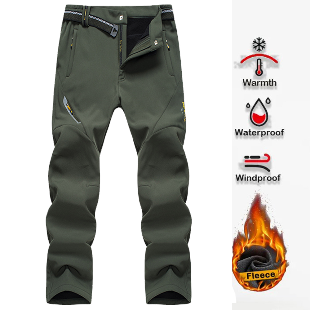 Outdoor Camping Winter - Men's Hiking Pants Softshell Outdoor Trousers