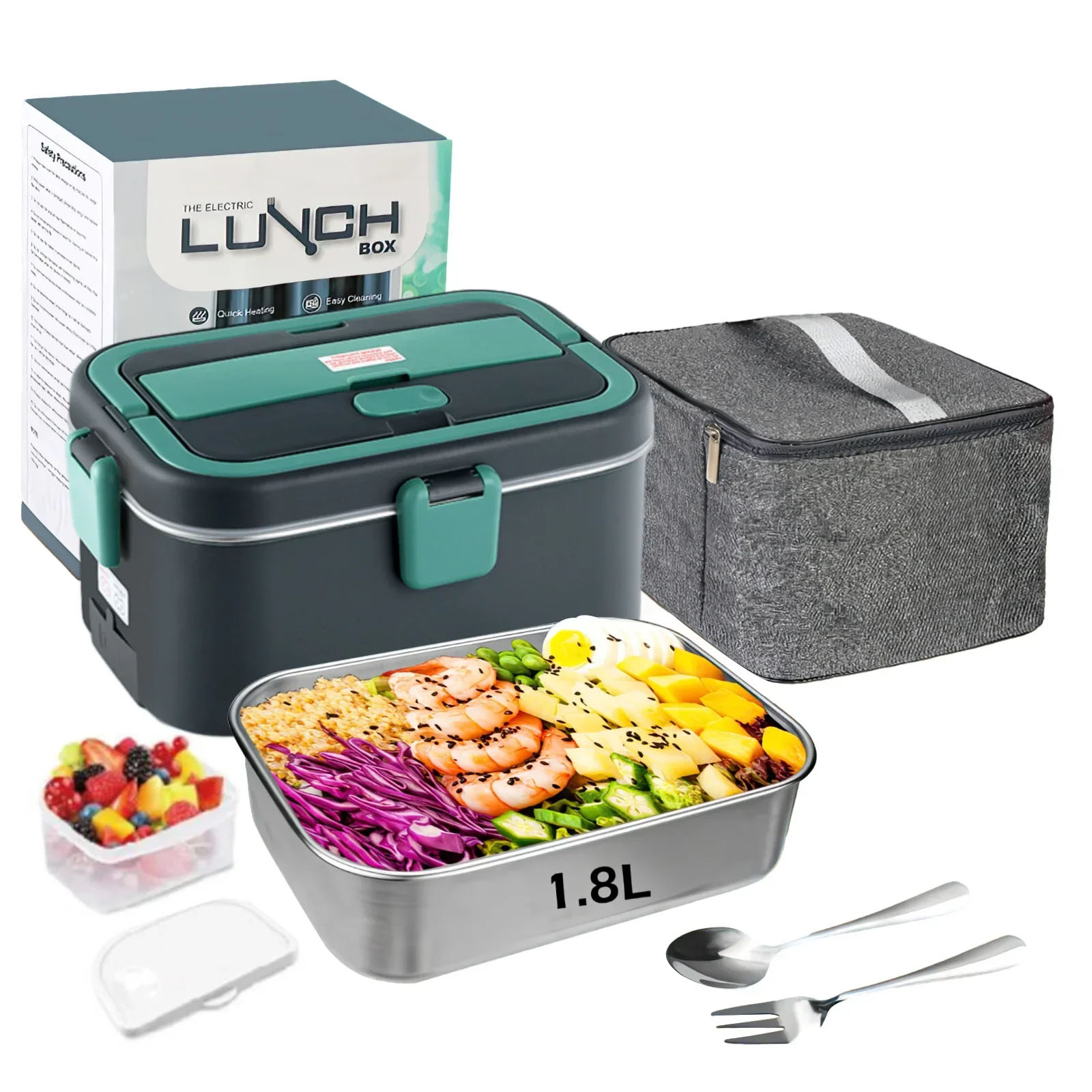 Outdoor Camping Food - Electric Lunch Box Food Warmer 1.8