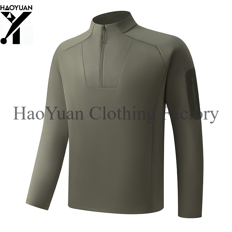 Outdoor Camping Winter - Men's Half Zip Long Sleeved Shirt