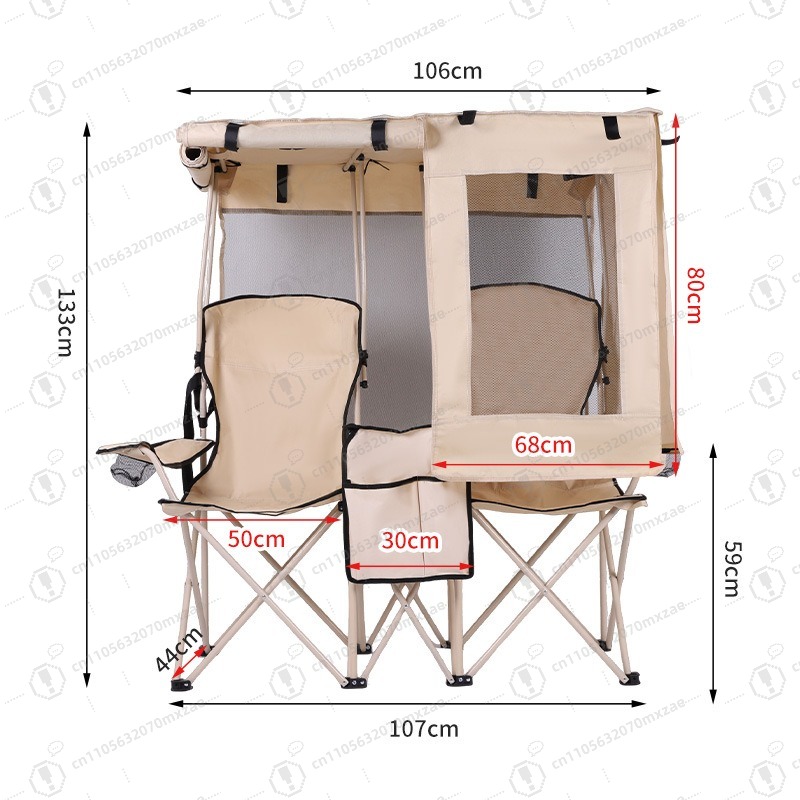 Outdoor Camping Folding Chair - Outdoor camping leisure double folding chair
