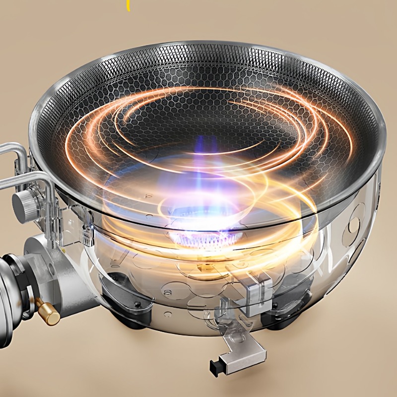 Outdoor Camping Gas Stove - Portable Cassette Stove with Integrated Pot