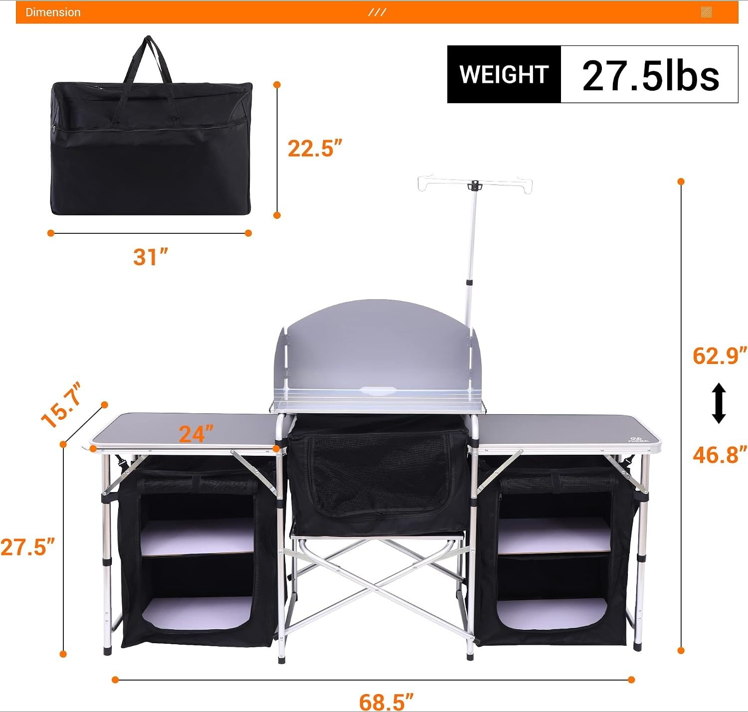 Folding Camping Kitchen Table  - Outdoor Camping Cooking Table review and price