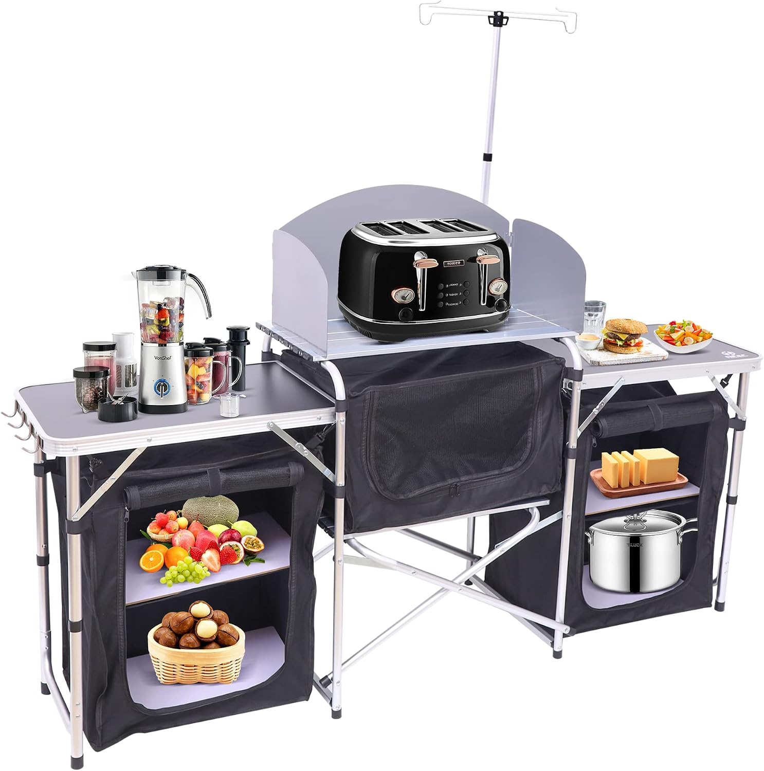 Folding Camping Kitchen Table  - Outdoor Camping Cooking Table review and price
