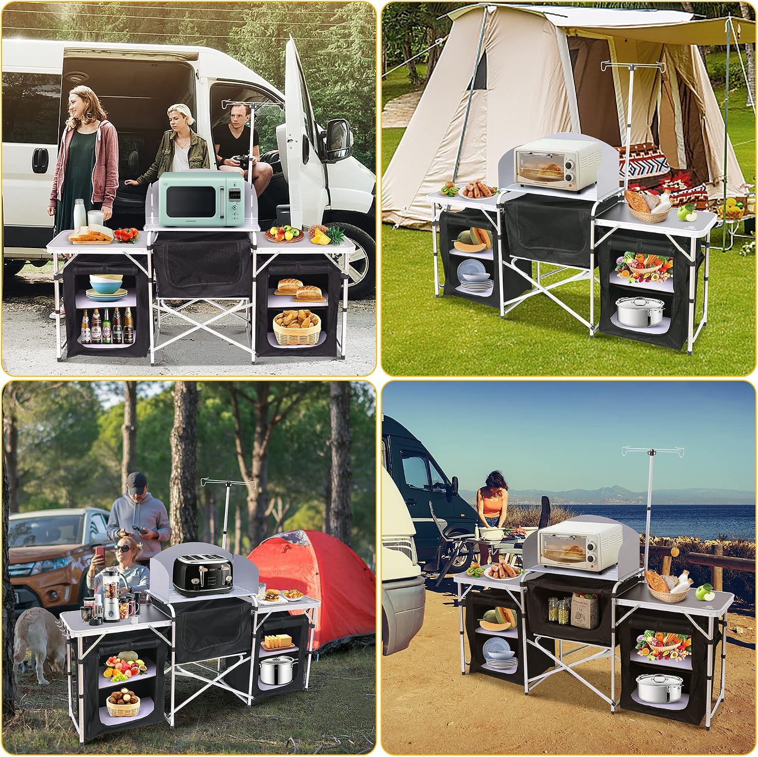 Folding Camping Kitchen Table  - Outdoor Camping Cooking Table review and price