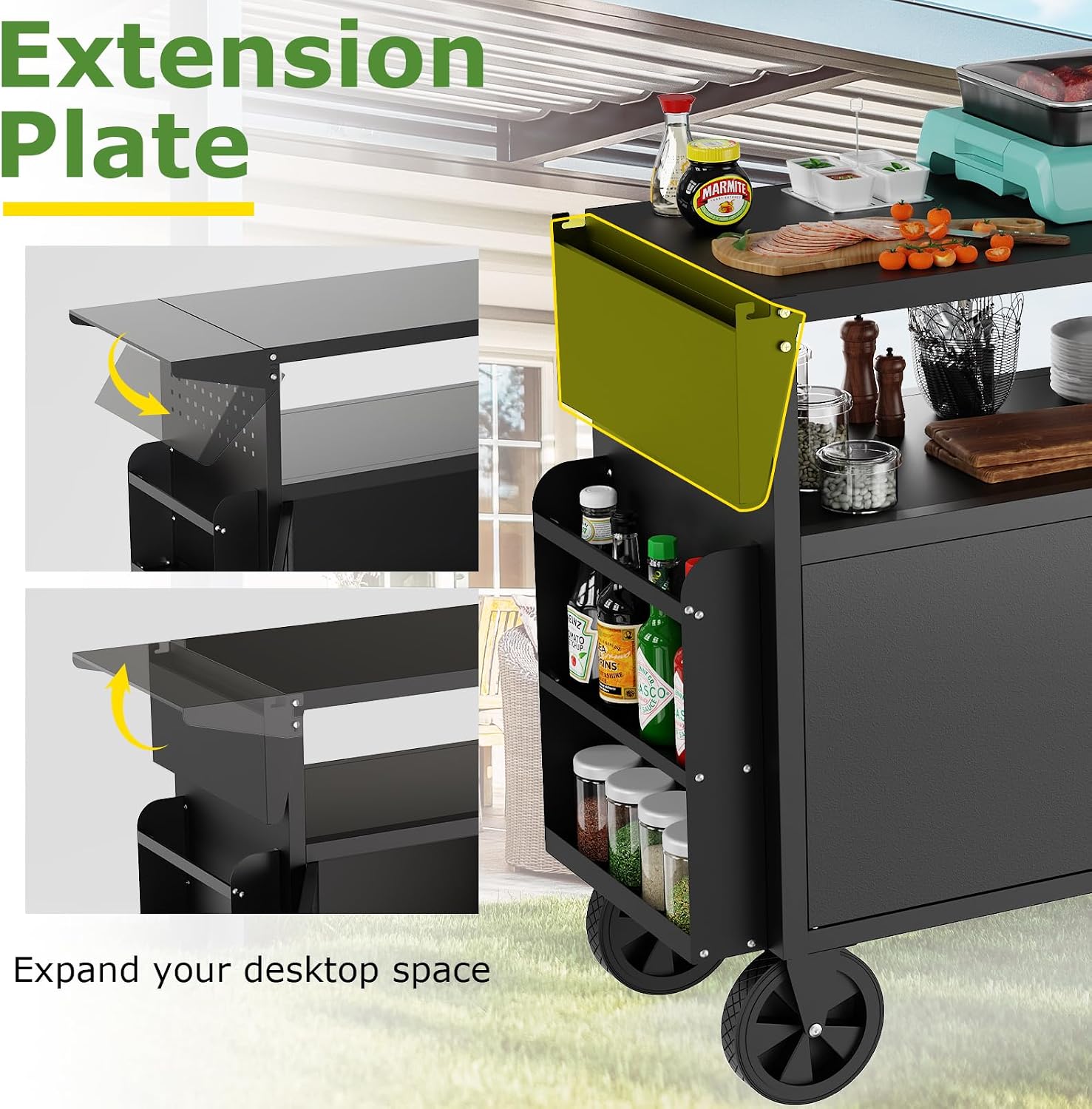 Outdoor Grill Cart Table With  - Outdoor Camping Food review and price