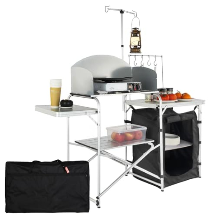 Camping Kitchen Table, Folding - Outdoor Camping Cooking Table review and price