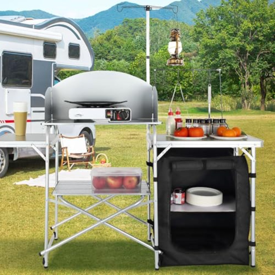 Camping Kitchen Table, Folding - Outdoor Camping Cooking Table review and price