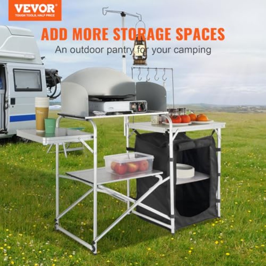 Camping Kitchen Table, Folding - Outdoor Camping Cooking Table review and price