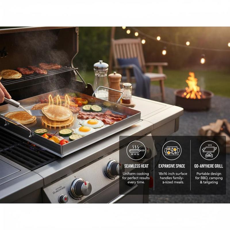 Universal Flat Top Griddle 18x - Outdoor Camping Food review and price