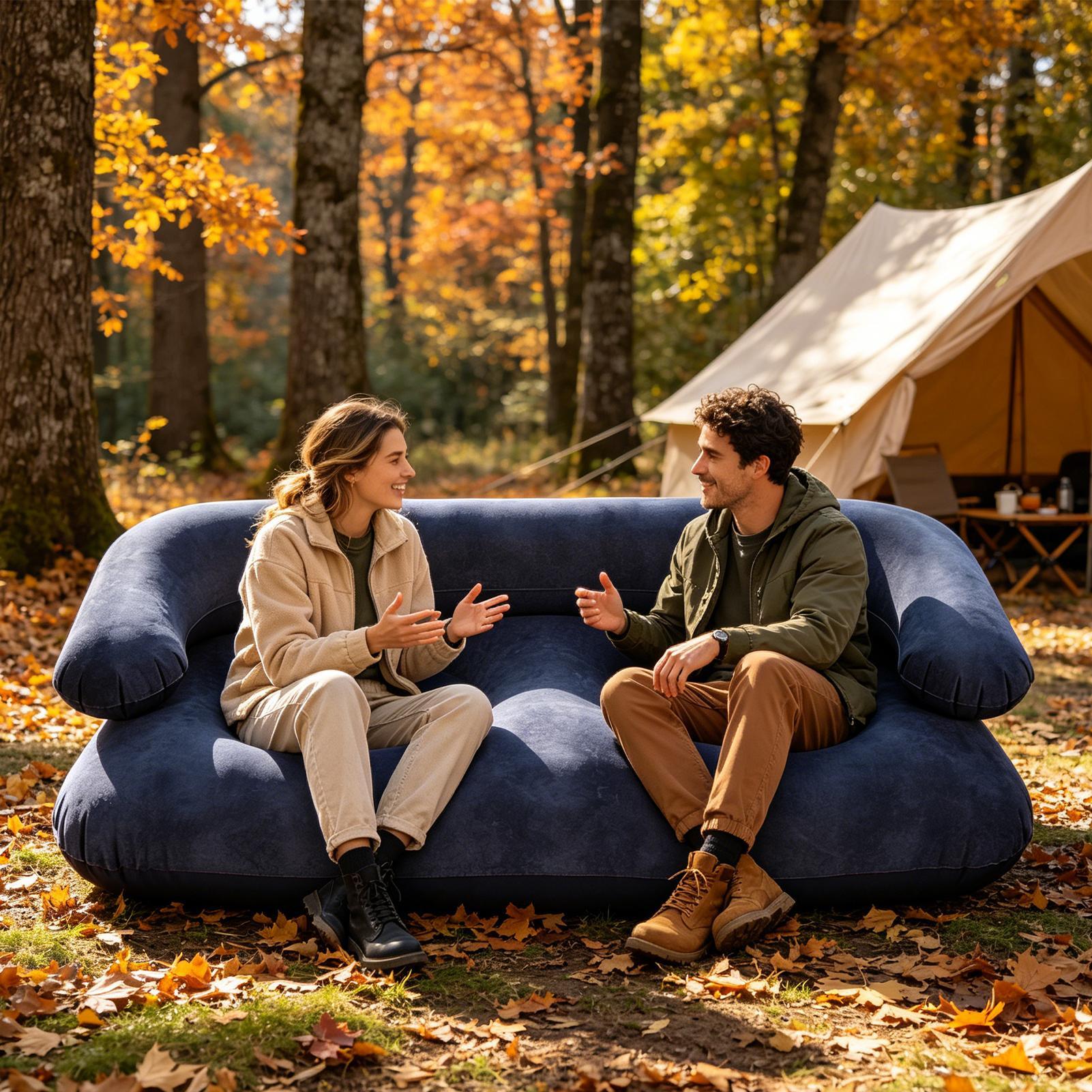 Double Inflatable Air Sofa Two - Outdoor Camping Couch review and price
