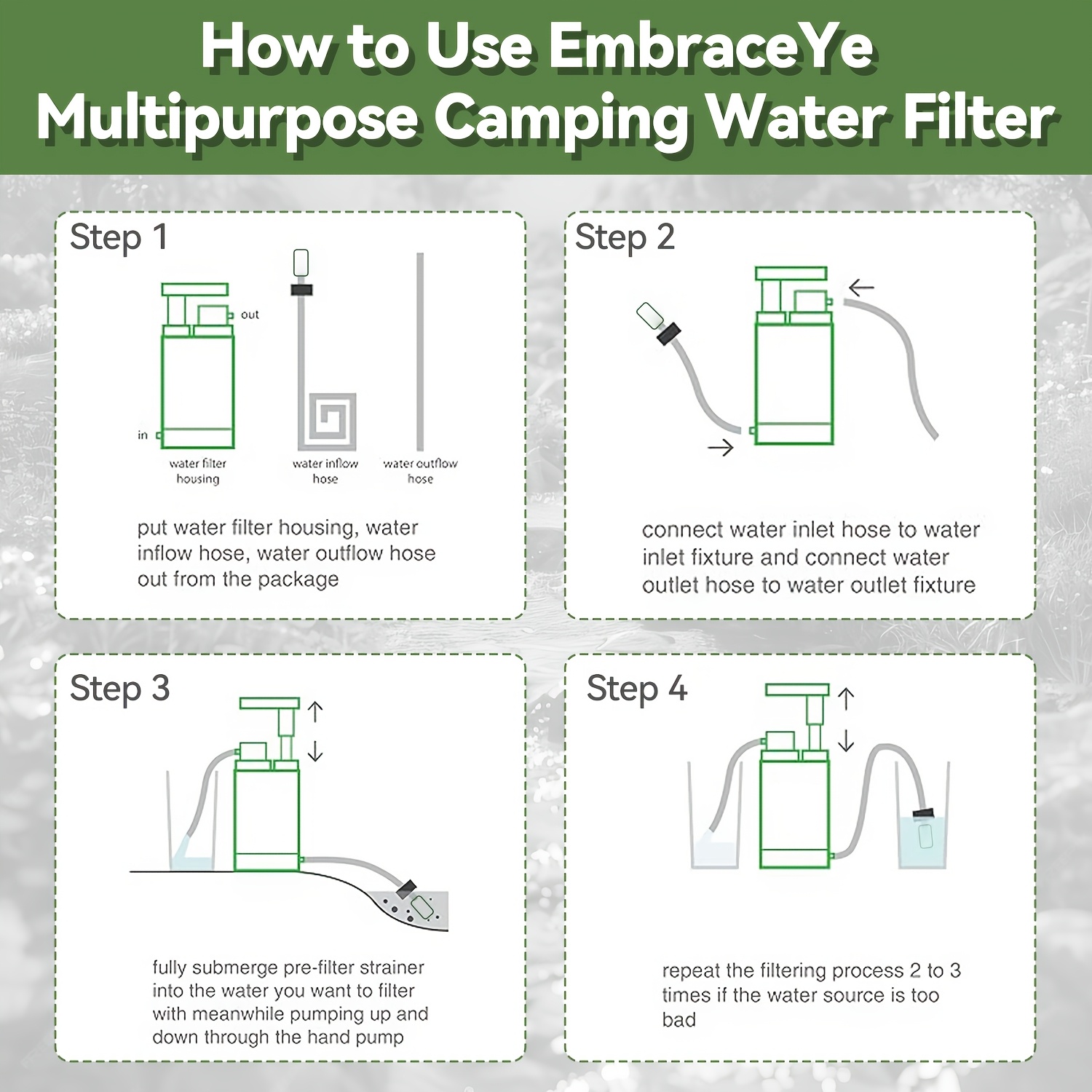 Portable Water Purifier Pump w - Portable Water Filter review and price