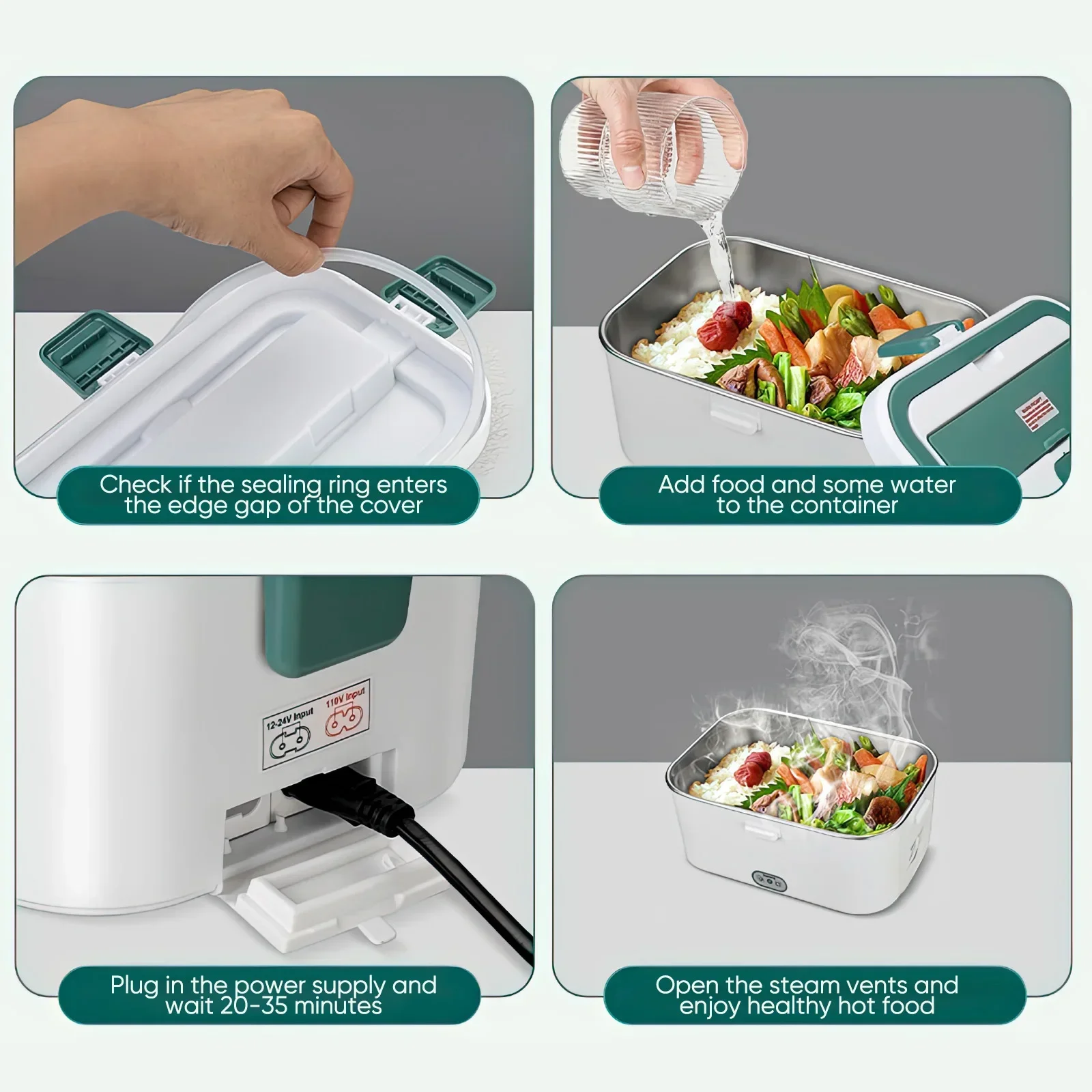 Electric Lunch Box Food Warmer - Outdoor Camping Food review and price