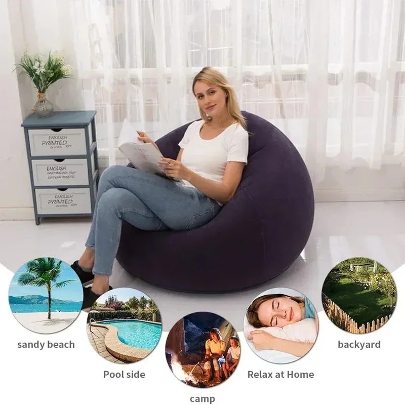 Large Inflatable Lazy Sofa PVC - Outdoor Camping Couch review and price