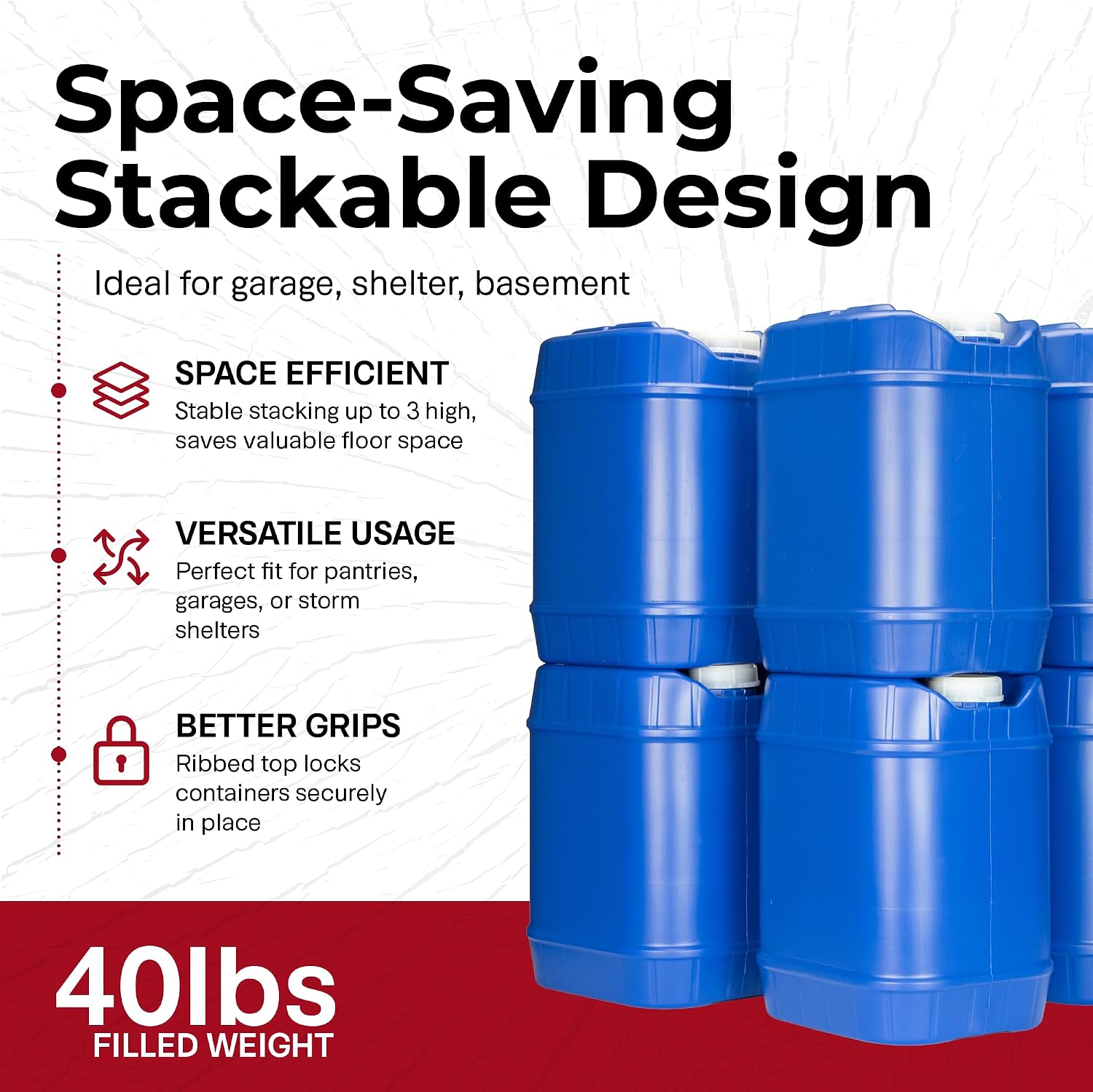 Stackable Emergency Water Stor - Outdoor Camping Food review and price
