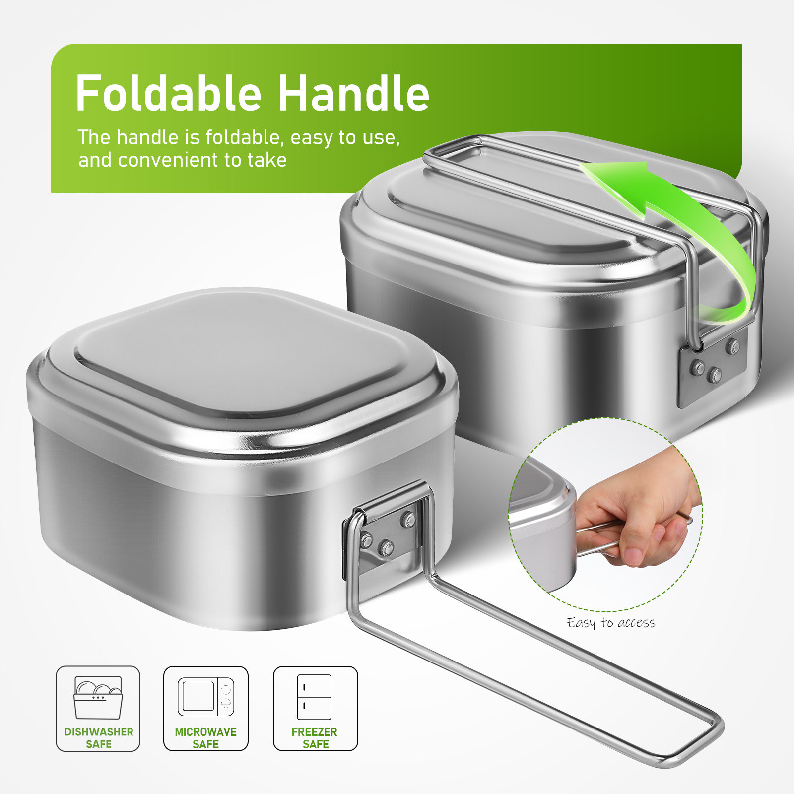 950Ml Full Aluminum Food Conta - Outdoor Camping Food review and price