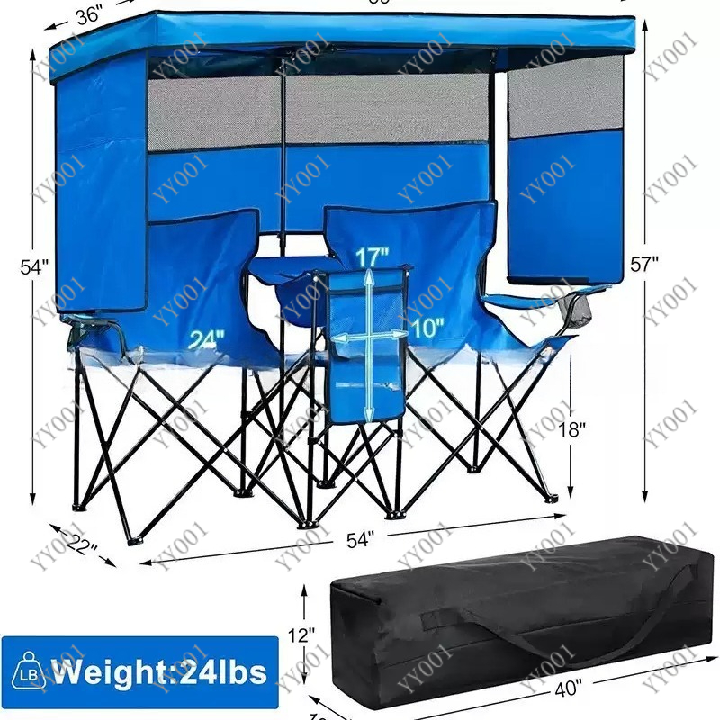 Portable Double Folding Campin - Outdoor Camping Folding Chair review and price