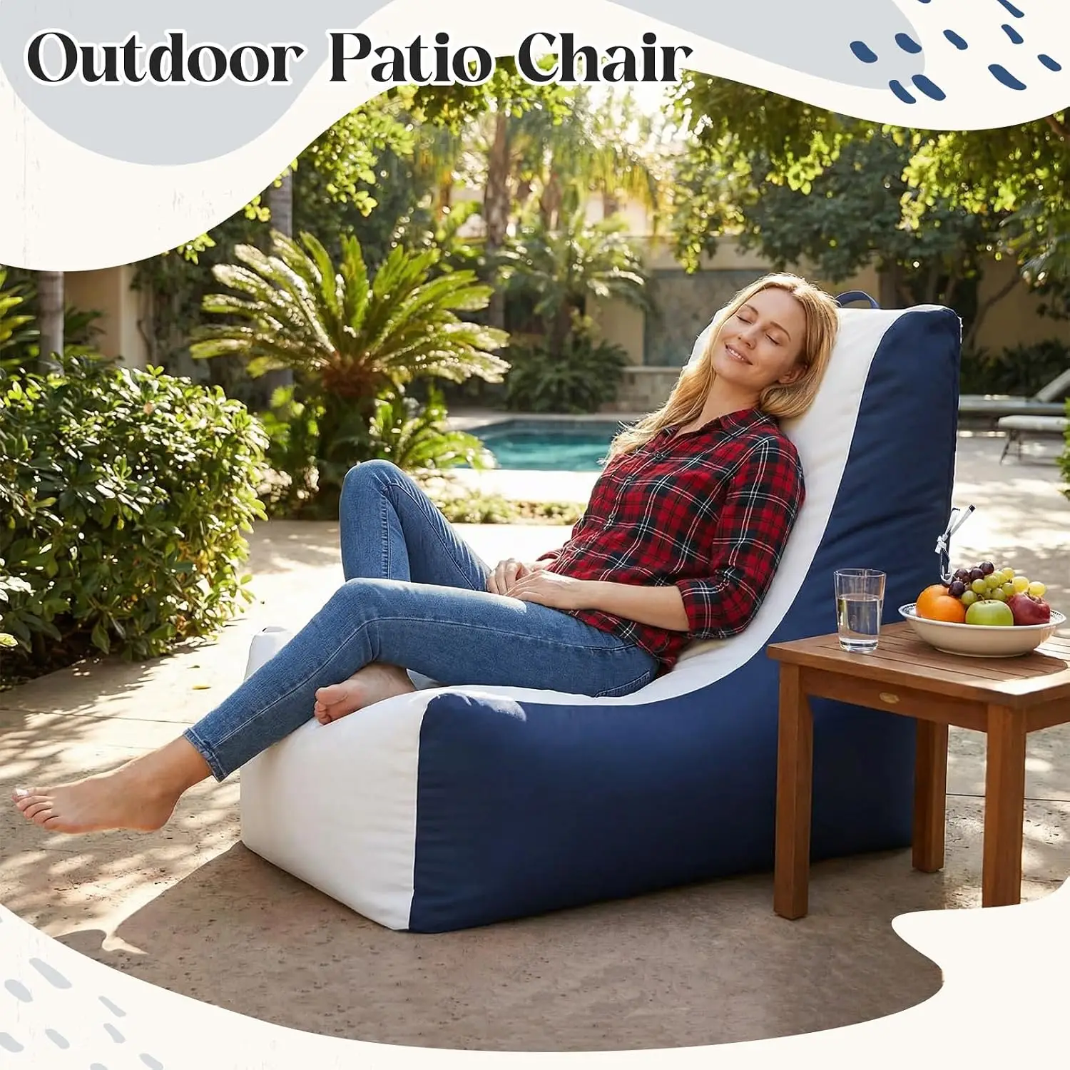 1 Pcs Boat Bean Bag Chair Loun - Outdoor Camping Couch review and price