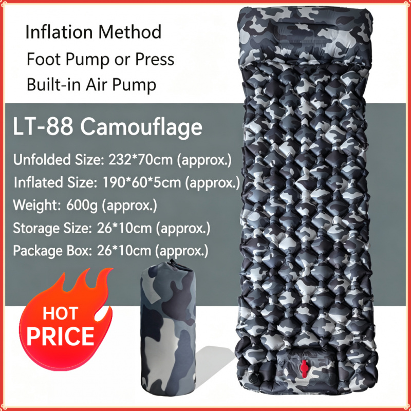 Outdoor Camping Inflatable Mat - Camp Pillow Compressible review and price