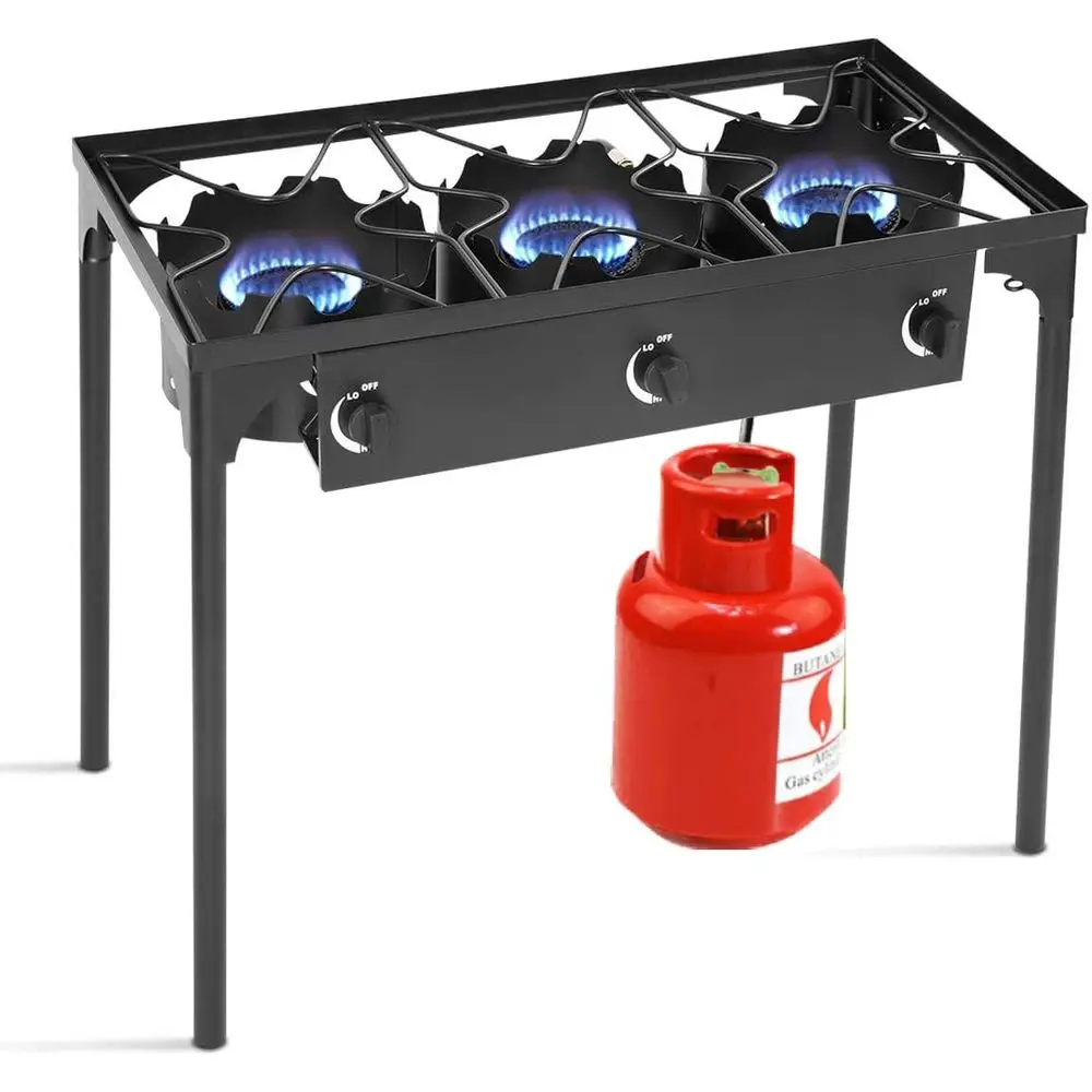 Portable 3-Burner Propane Gas  - Outdoor Camping Gas Stove review and price