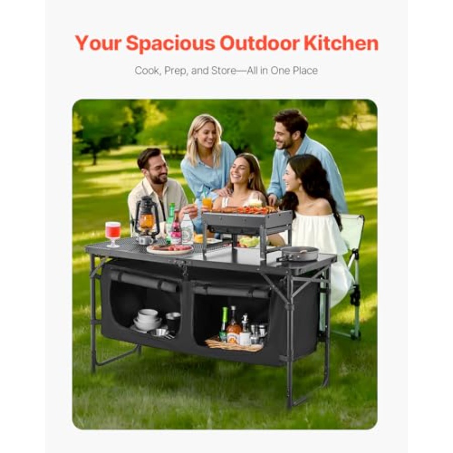 Camping Kitchen Table, Folding - Outdoor Camping Cooking Table review and price